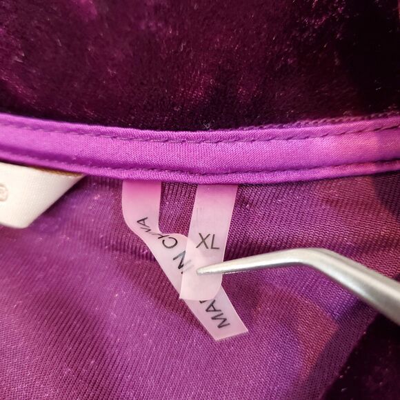 Soft Surroundings Purple Velvet Cowl Neck Tunic Top Asymmetric Whimsigoth Vamp - Picture 9 of 10